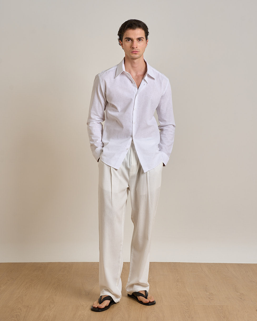 Camicia sartoriale in lino