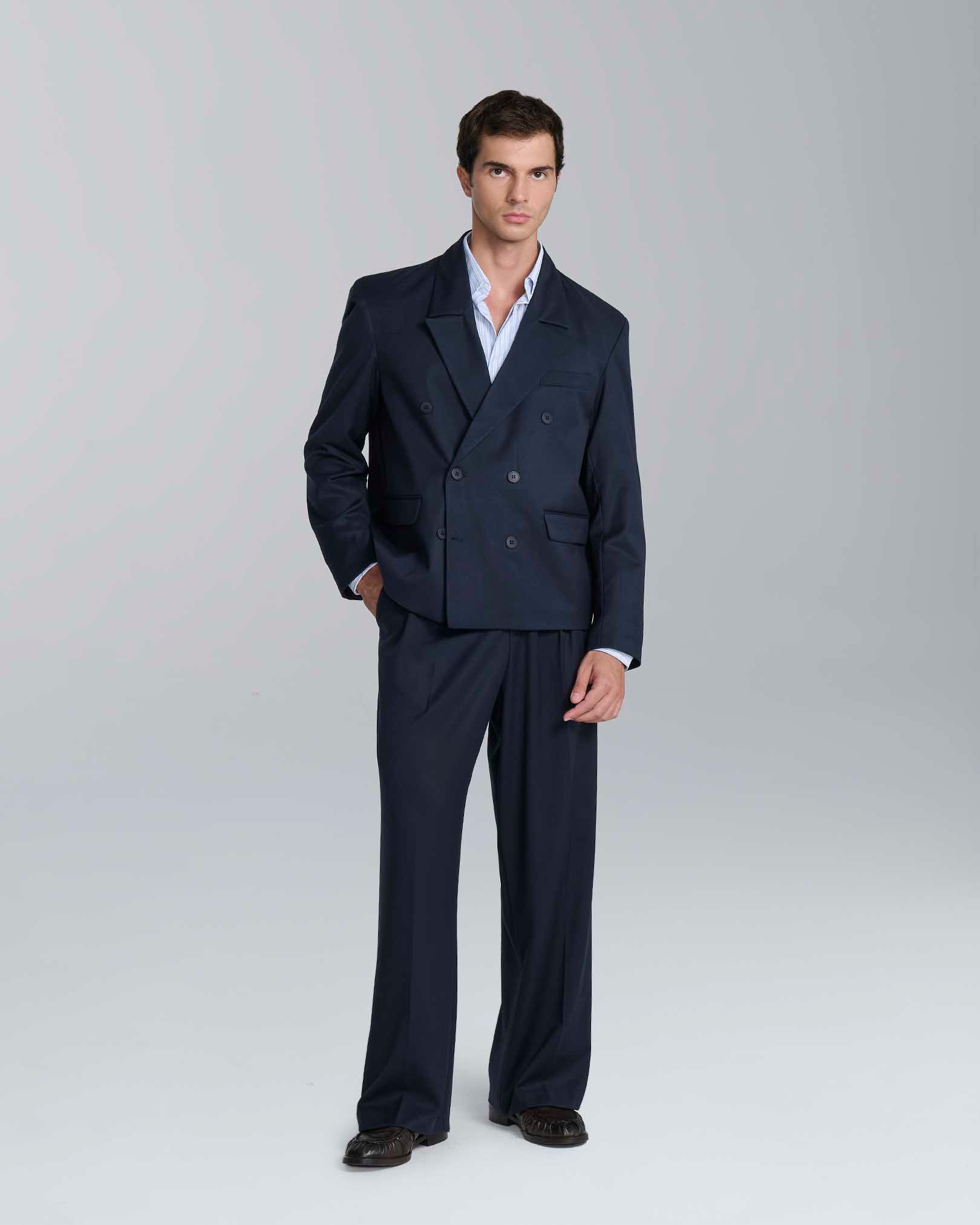 Pantalone wide leg strutturato