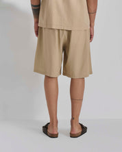 Bermuda jogger in lino