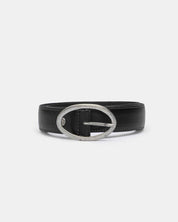 Cintura in vera pelle Nero
