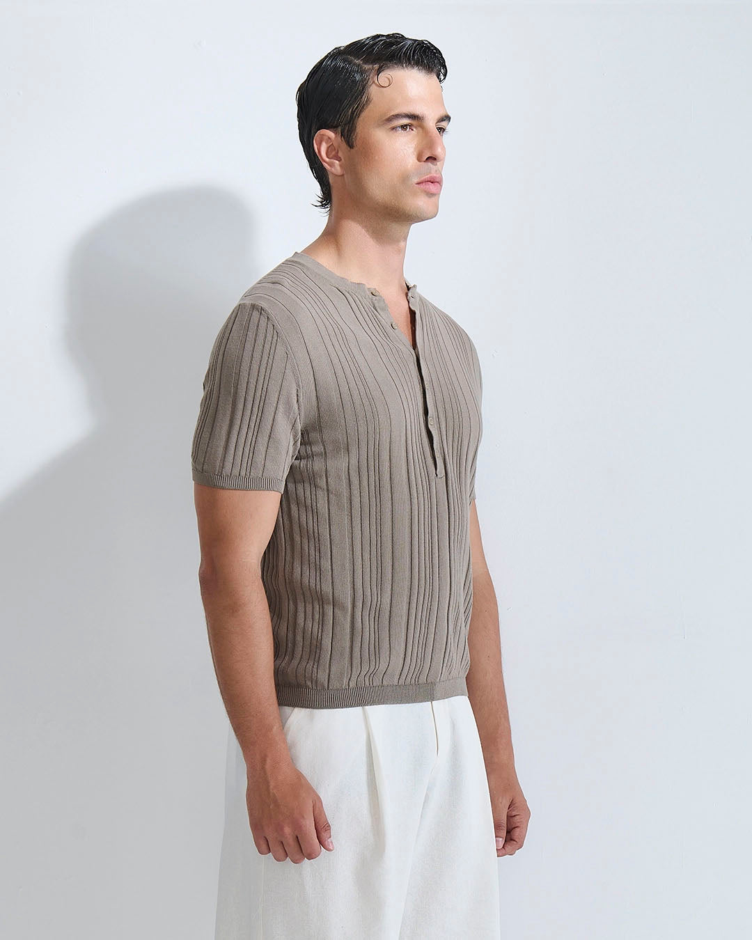 T-Shirt Serafino in filo fluttuante Limited Edition