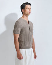 T-Shirt Serafino in filo fluttuante Limited Edition
