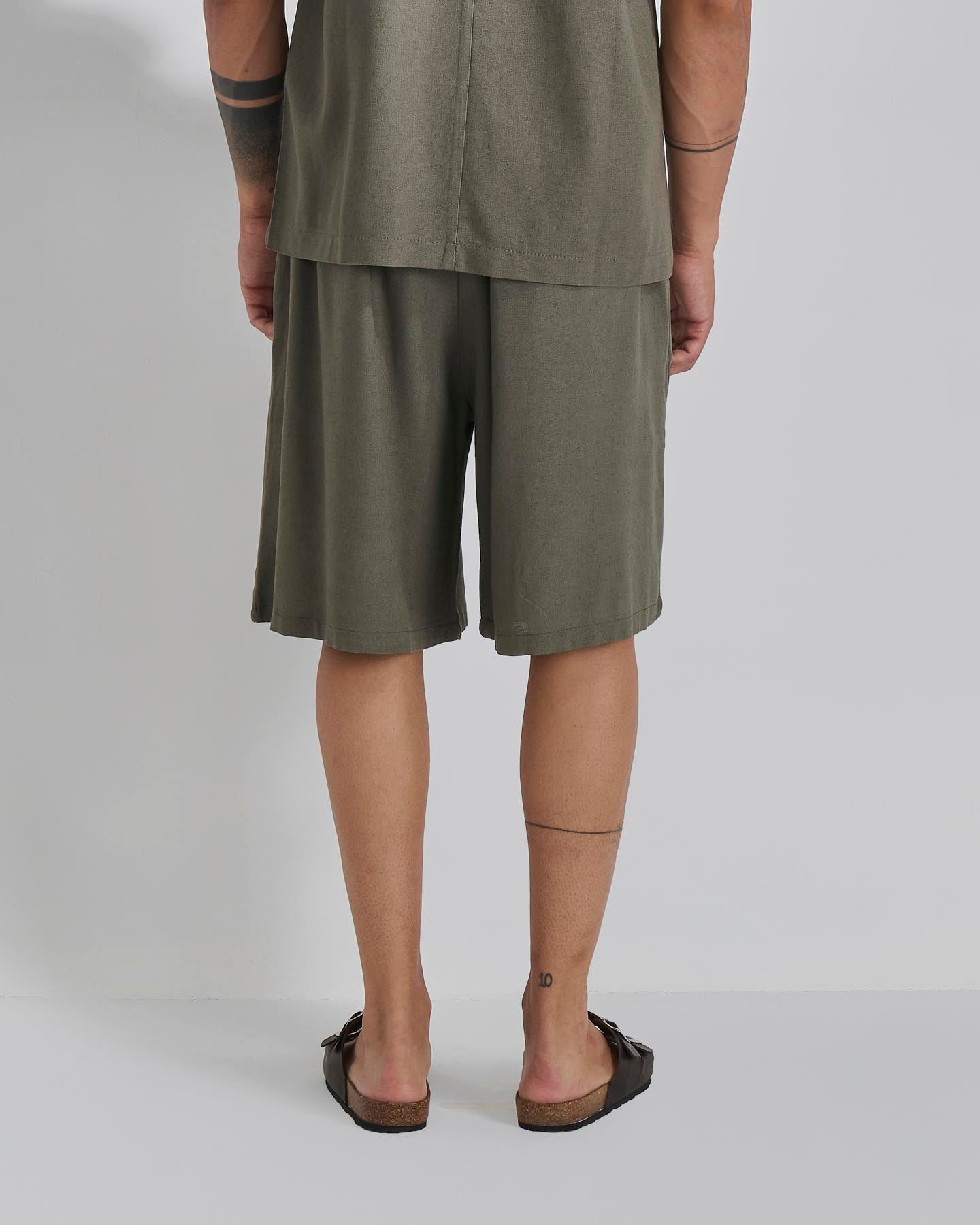 Bermuda jogger in lino
