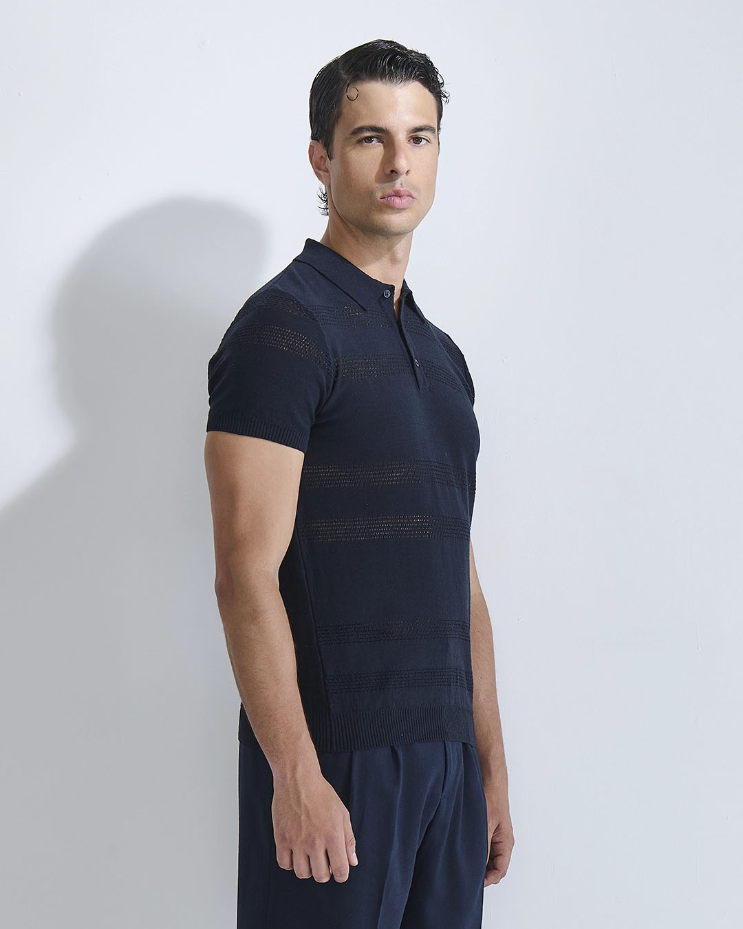 Polo in filo micro traforata