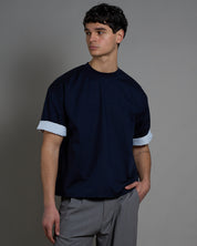 T-Shirt Camicia double face cropped