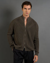 Cardigan in maglia con zip in lana merinos Limited Edition