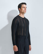 Maglia in cotone in filo fluttuante