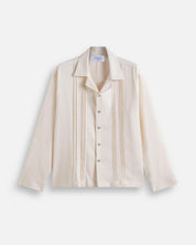 Camicia in lino con pieghe