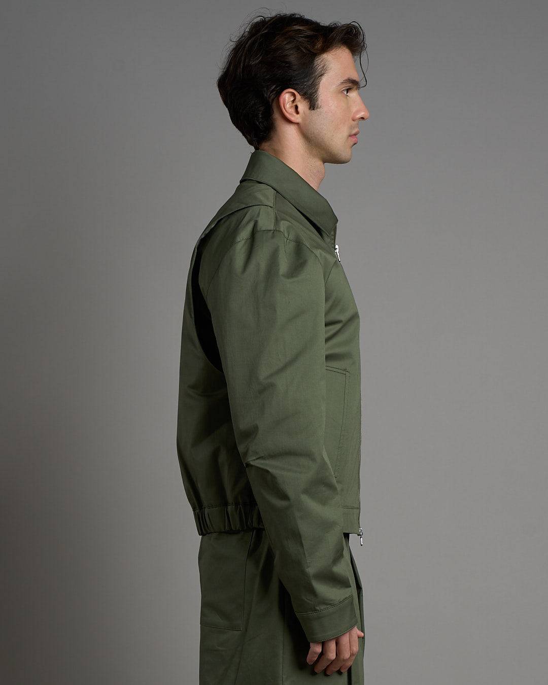 Giacca cropped fit in cotone