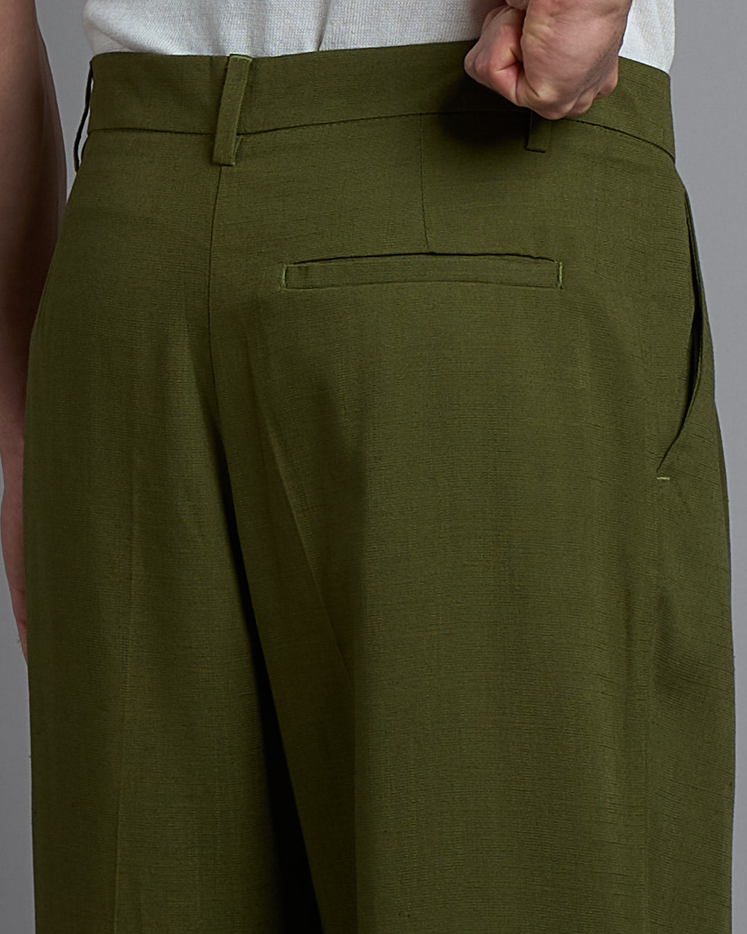 Pantalone wide fit in lino