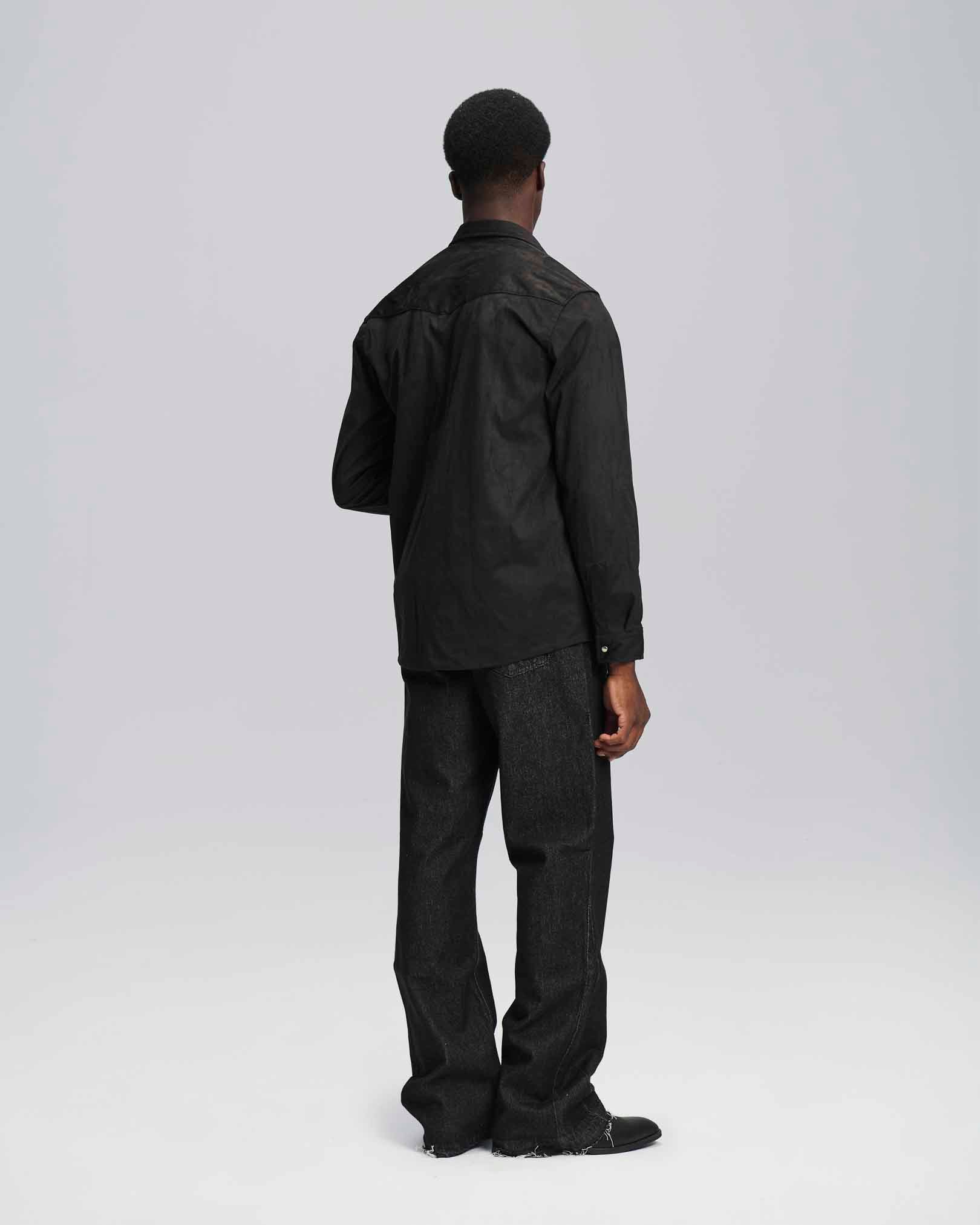 Camicia suede nero