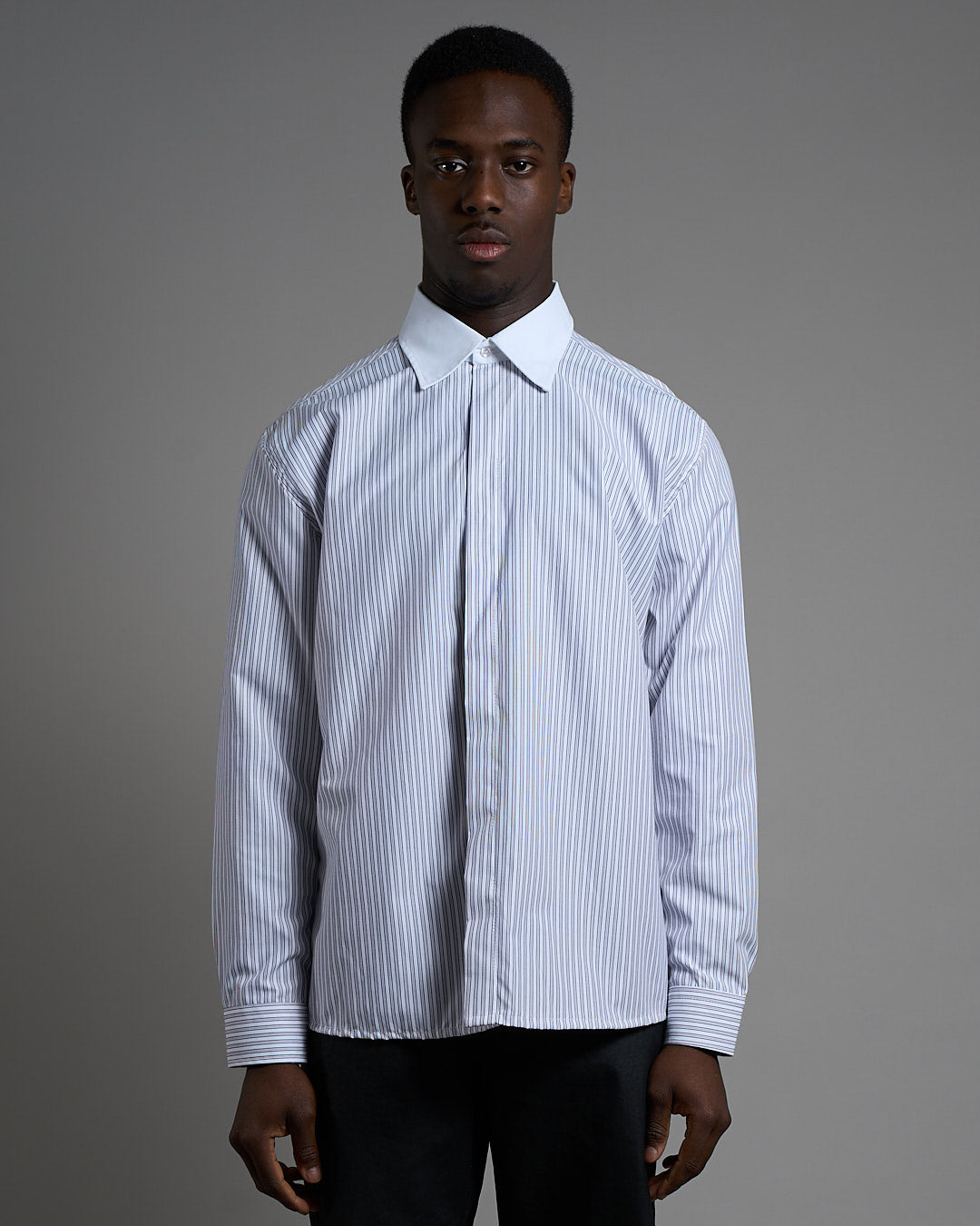 Camicia Con Colletto Bianco