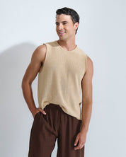 Canotta in maglia in cotone