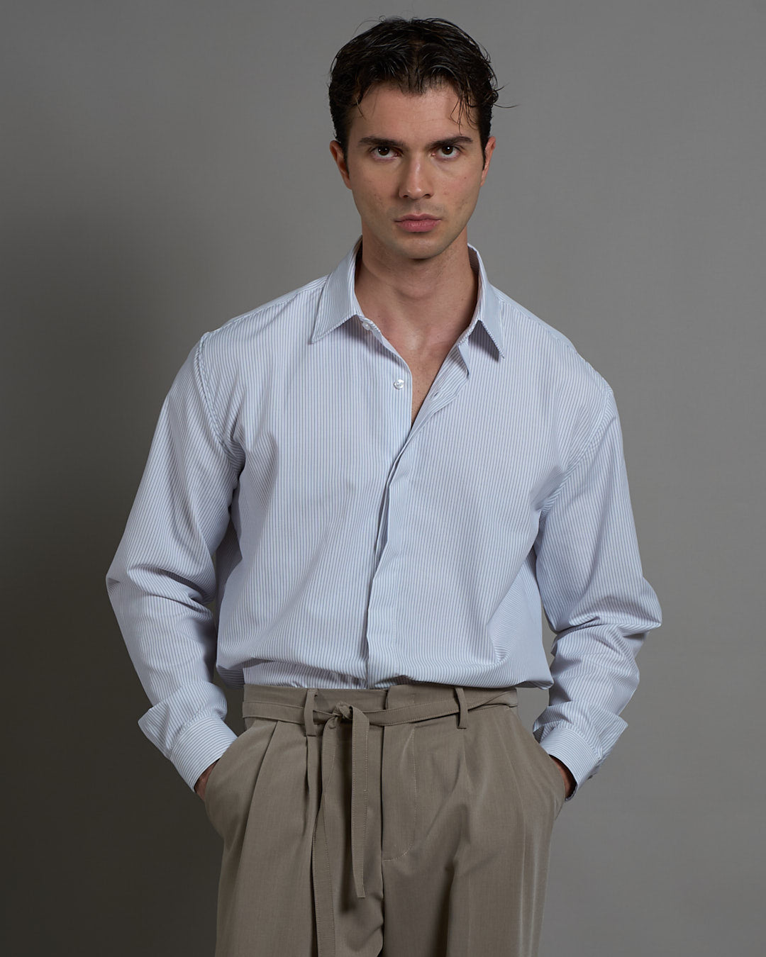 Camicia Relax fit rigata