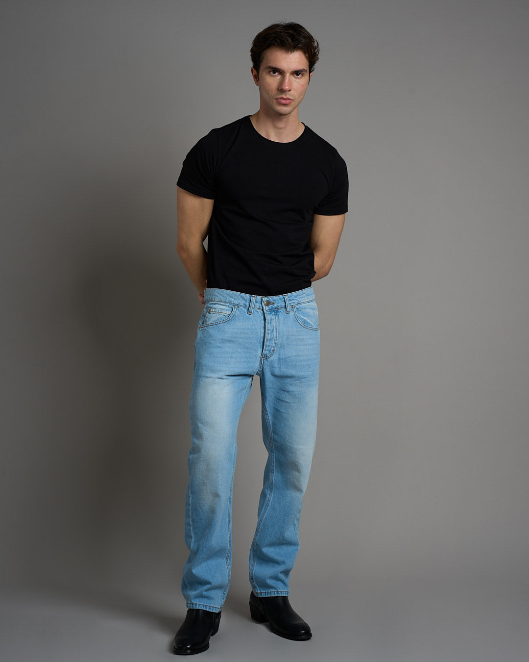 Jeans straight fit chiaro