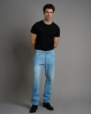 Jeans straight fit chiaro