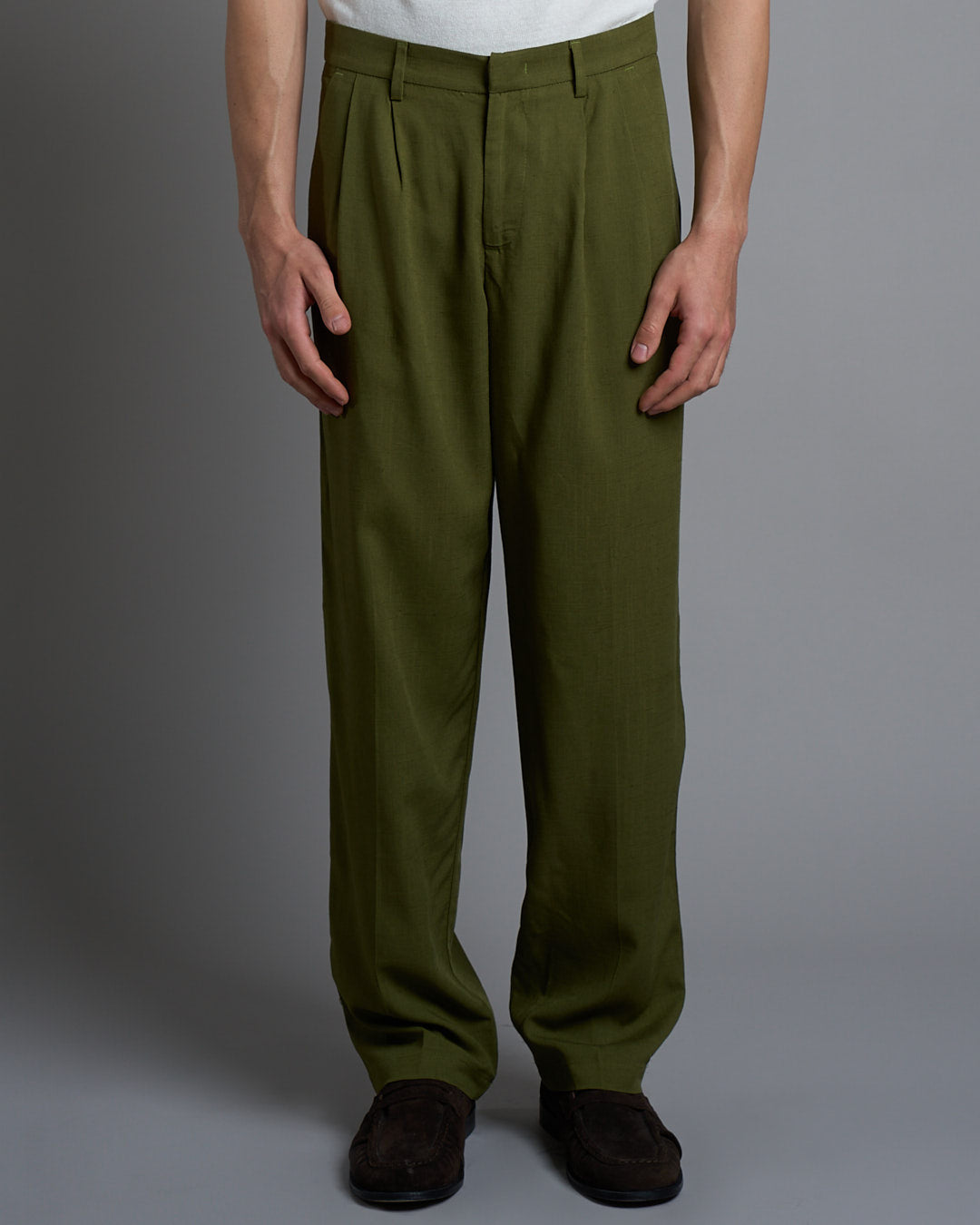 Pantalone wide fit in lino