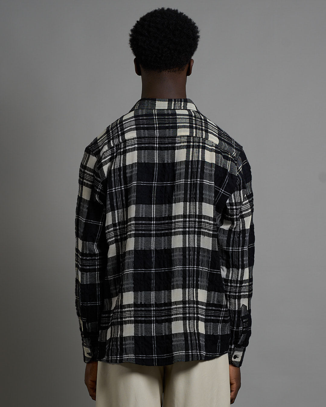 Camicia a quadri in fibra di cotone