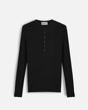 Maglia serafino a coste