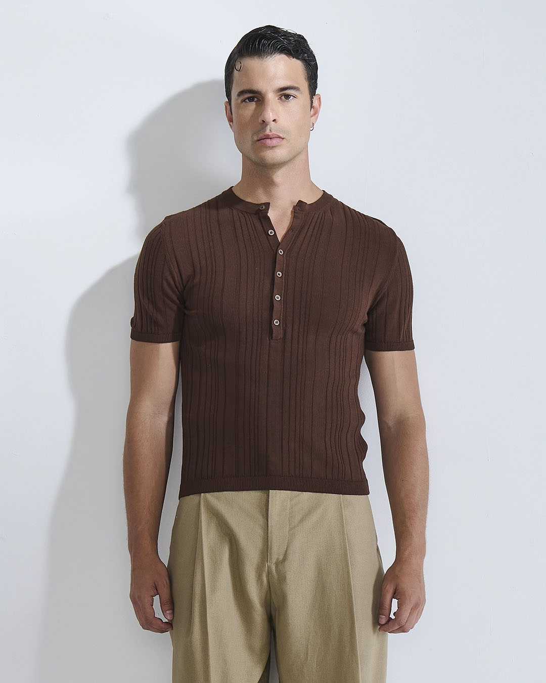 T-Shirt Serafino in filo fluttuante Limited Edition