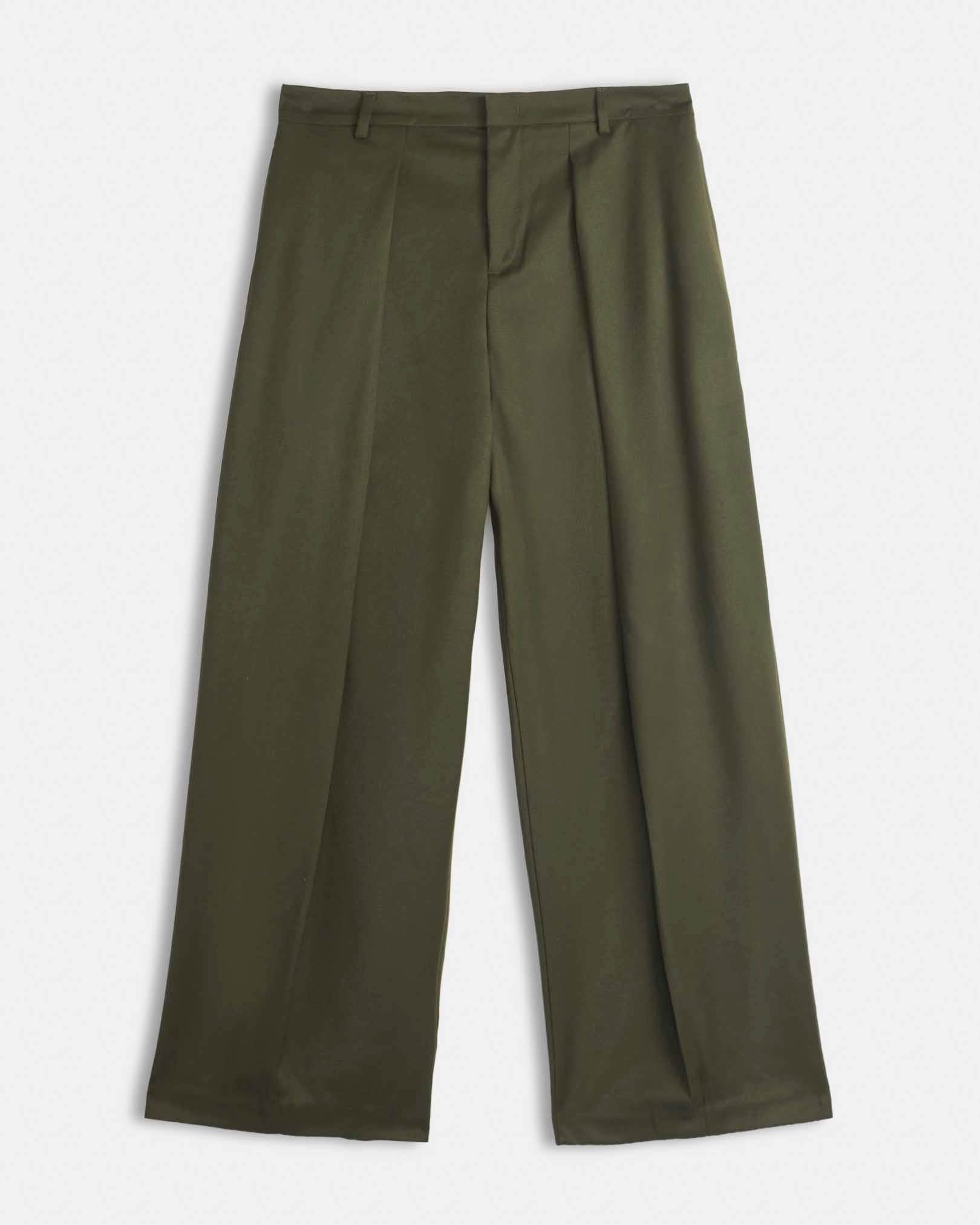 Pantalone wide fit con pieghe