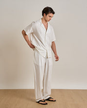 Pantalaccio jogger gamba larga in lino
