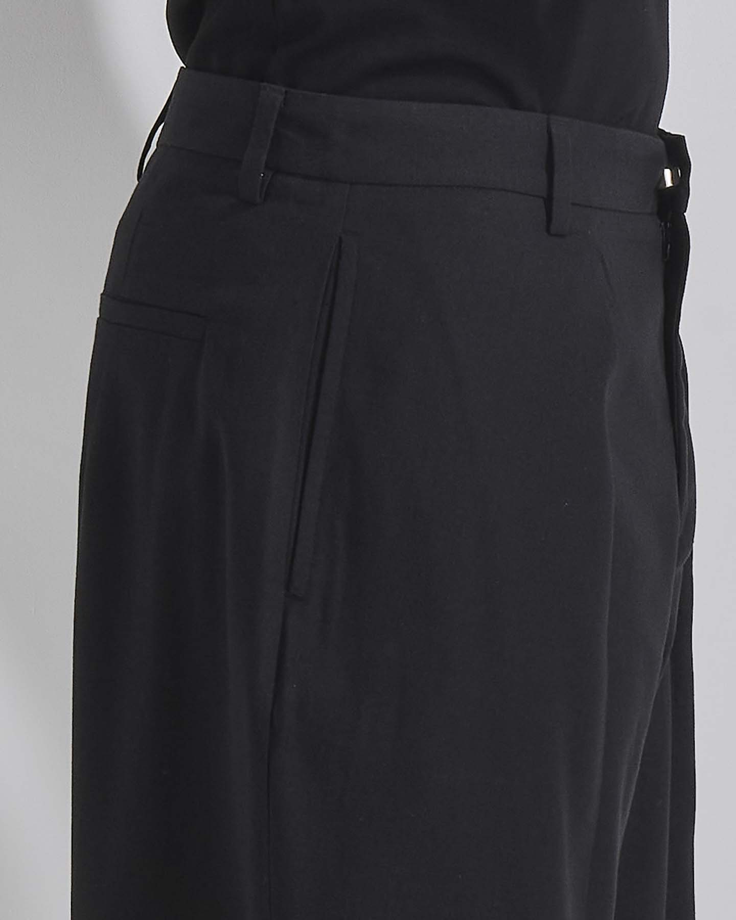 Pantalone Wide Fit con pieghe in lino