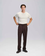 Pantalone wide fit con fibbiette