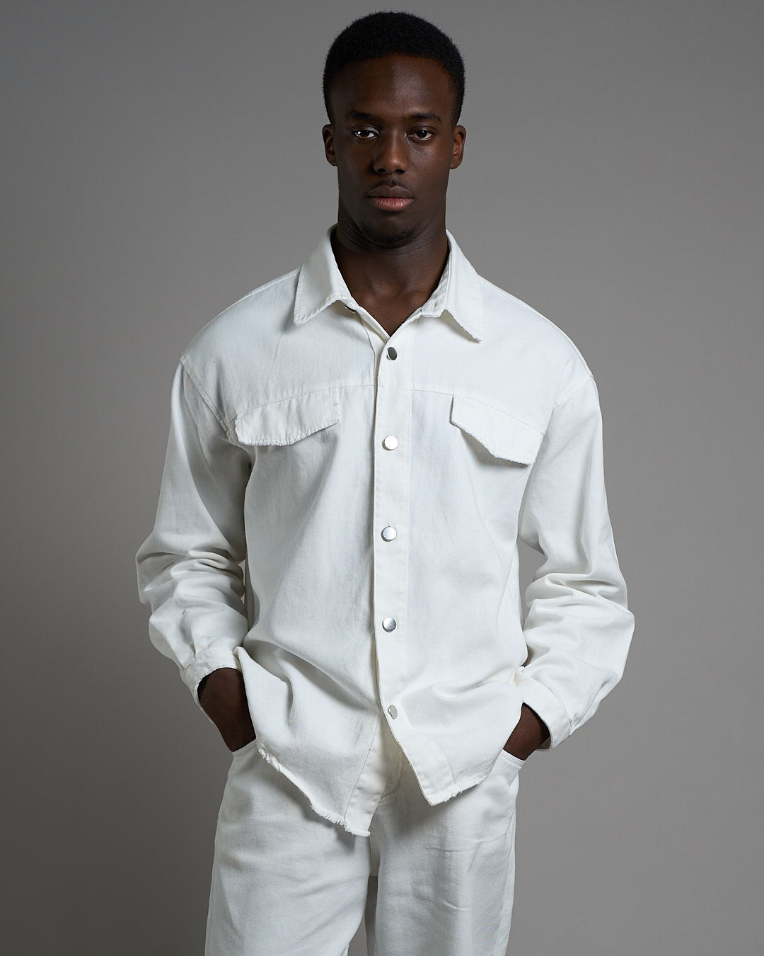 Camicia Giacca Con Rotture Oversize