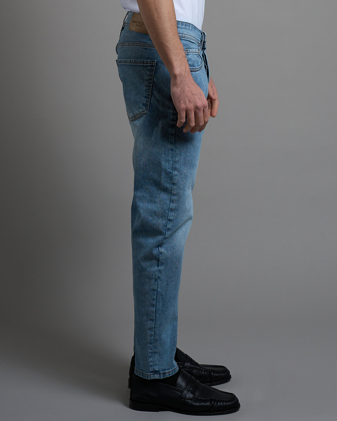 Jeans Slim Fit Marmorizzato Chiaro
