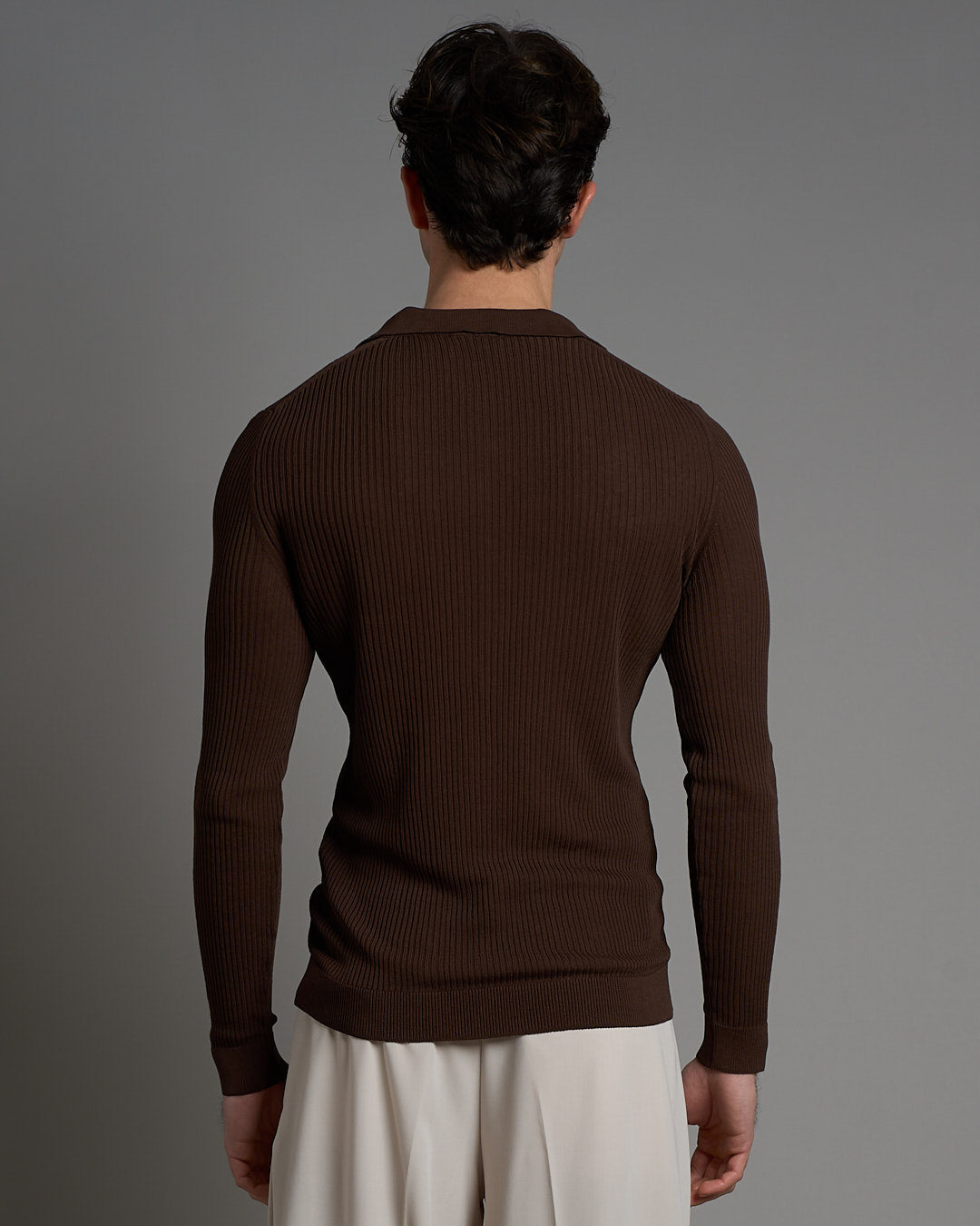 Polo a coste limited edition manica lunga