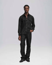 Camicia suede nero