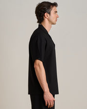 Camicia relax fit collo a bowling