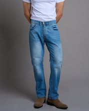 Jeans Straight Fit Con Abrasioni