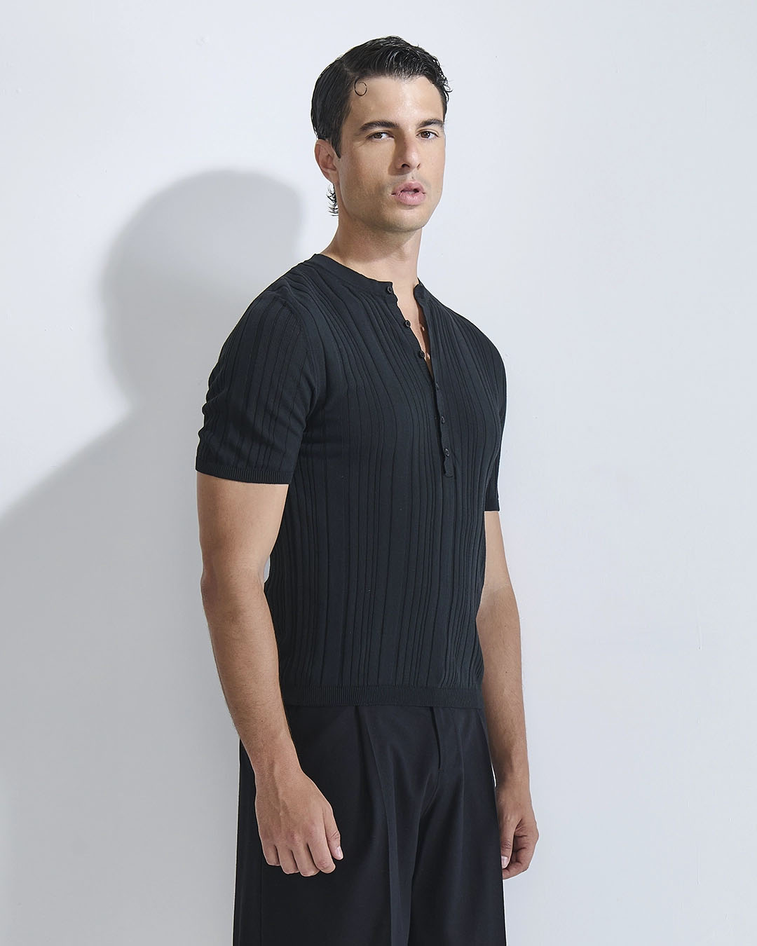T-Shirt Serafino in filo fluttuante Limited Edition