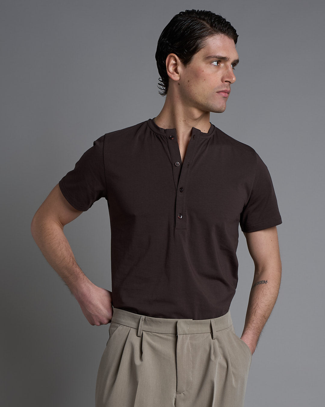 T-shirt Serafino Slim Fit
