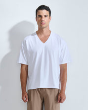 T-shirt cropped scollo a v