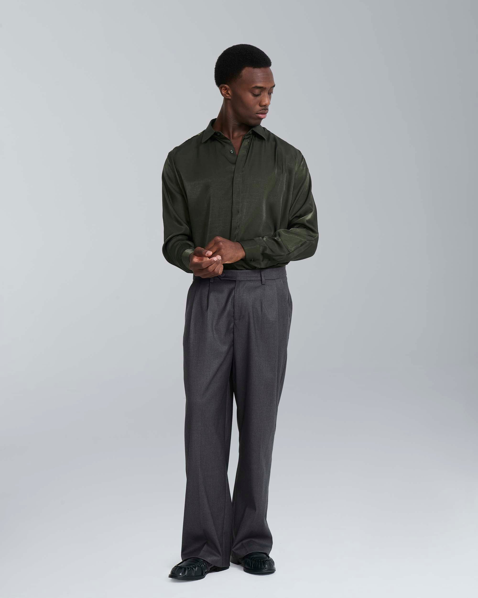 Pantalone wide leg strutturato