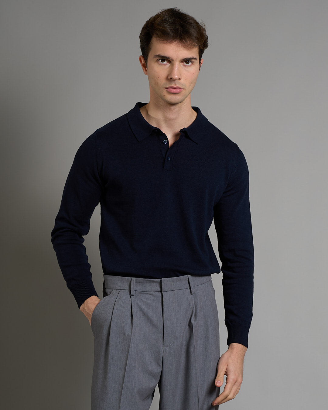 Polo manica lunga in filo