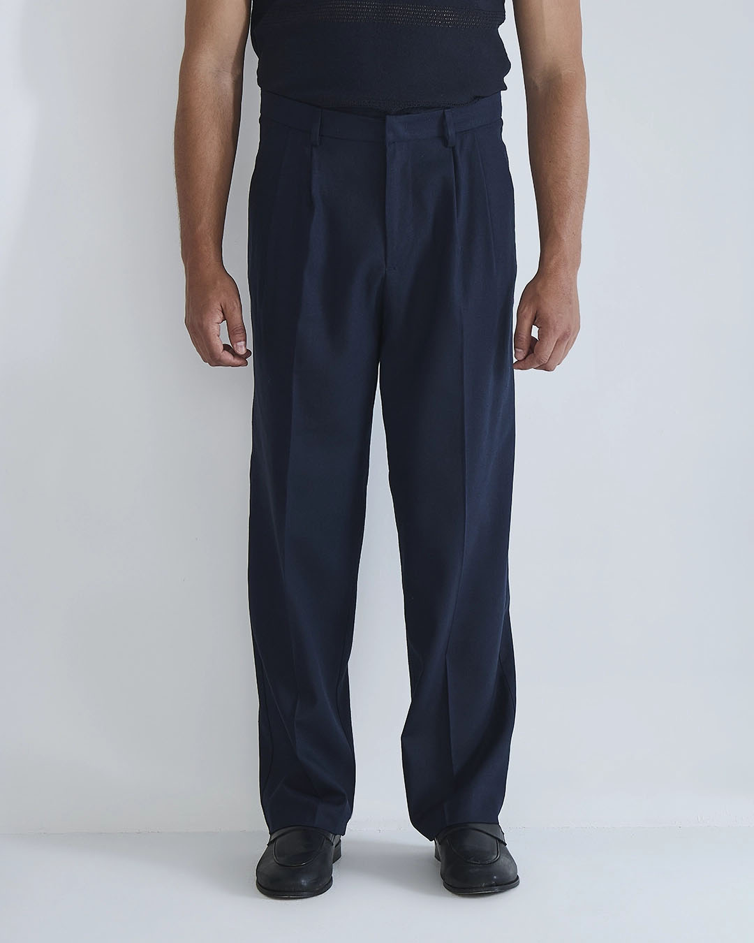 Pantalone wide fit in lino