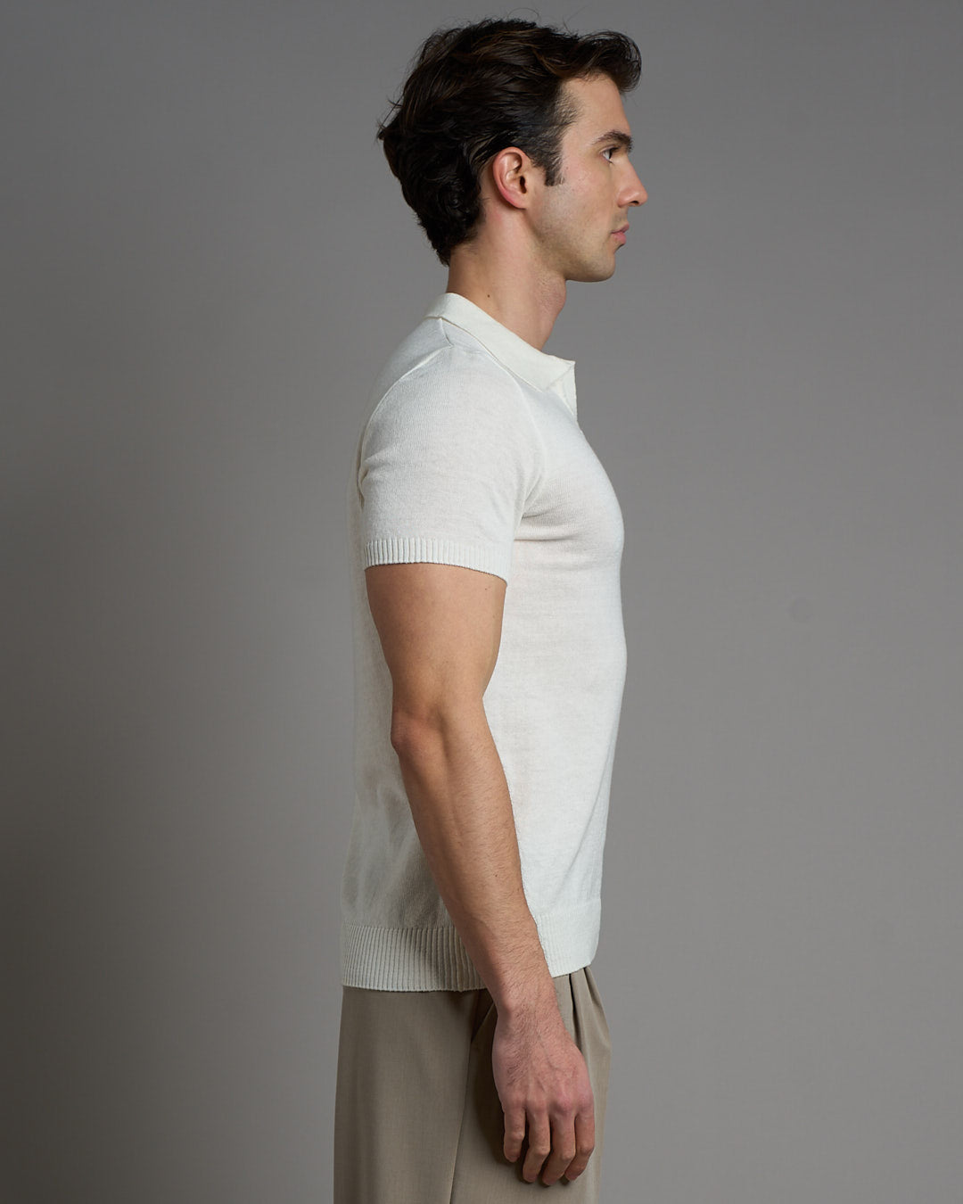 Polo senza bottoni mezza manica