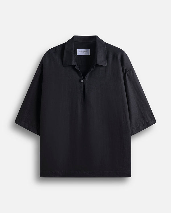 Camicia Polo misto lino