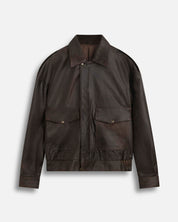 Giacca aviator in pelle vintage