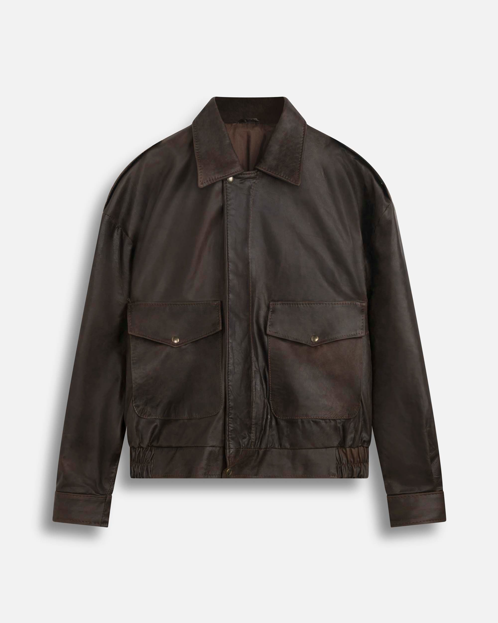 Giacca aviator in pelle vintage