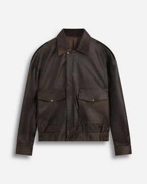 Giacca aviator in pelle vintage