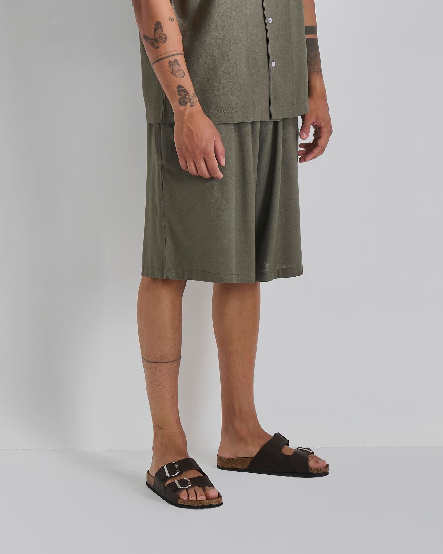 Bermuda jogger in lino