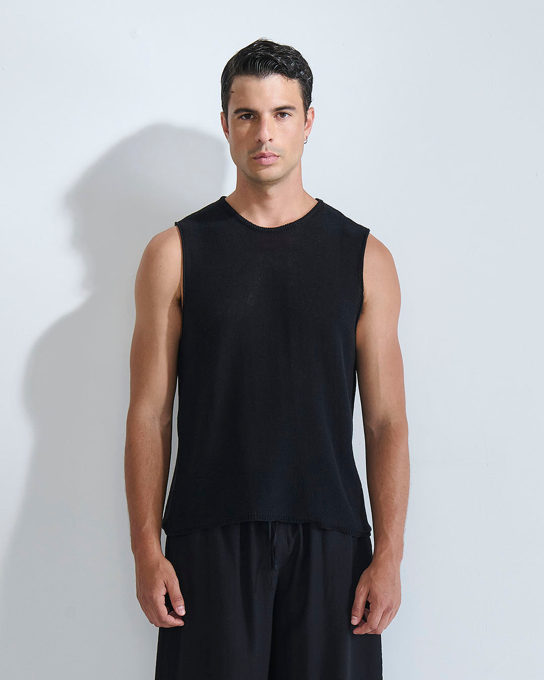 Canotta in maglia in cotone