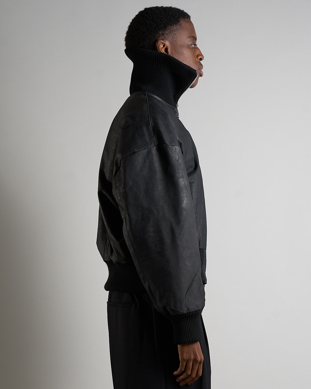 Giubbotto in pelle cropped