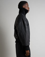 Giubbotto in pelle cropped