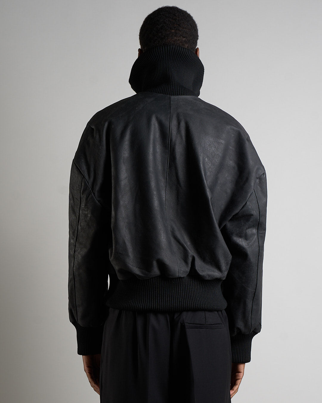 Giubbotto in pelle cropped